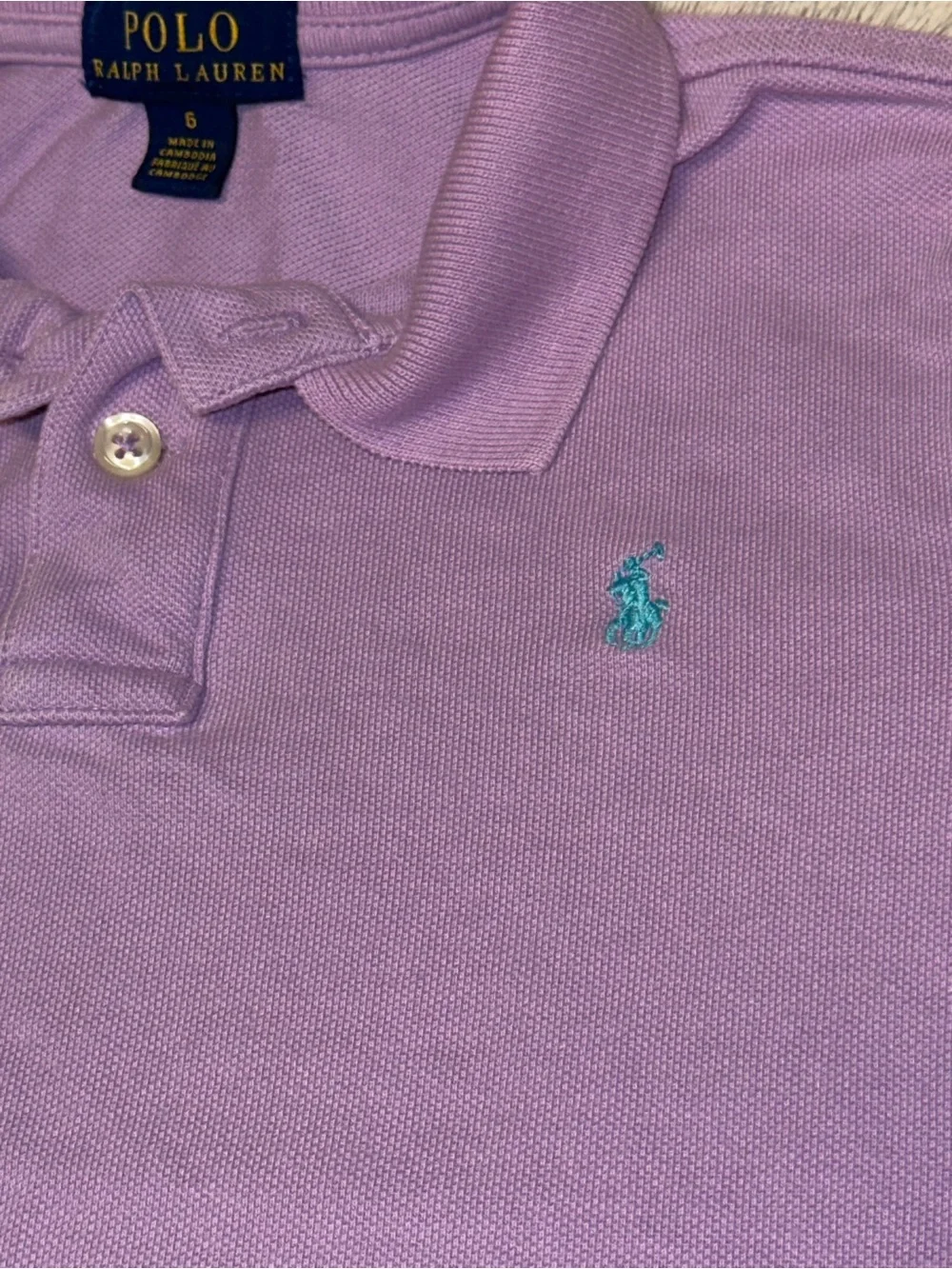 Kids Polo Ralph Lauren Lavender Polo Shirt